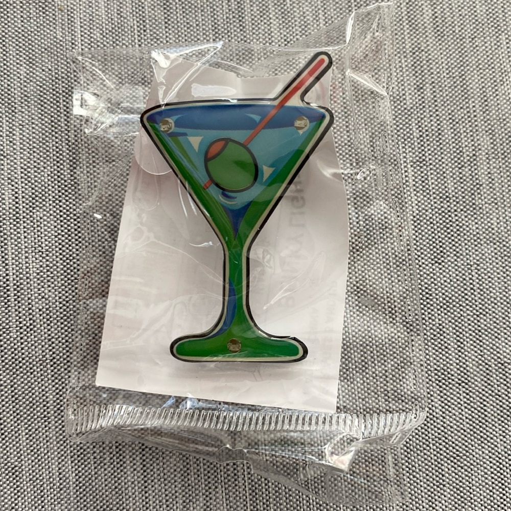 Martini Blinky Light Lapel Pins
